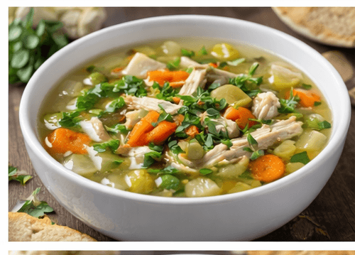 شوربة الدجاج بالخضار