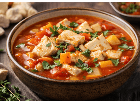 شوربة السمك بالطماطم