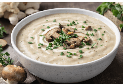 شوربة الفطر والأعشاب